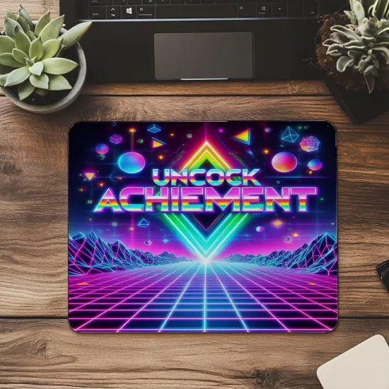 Başarı Kilidini Aç Temalı Gamer Mouse Pad - 19x23 cm 2 mm Dikdörtgen İthal Baskılı Mouse Pad