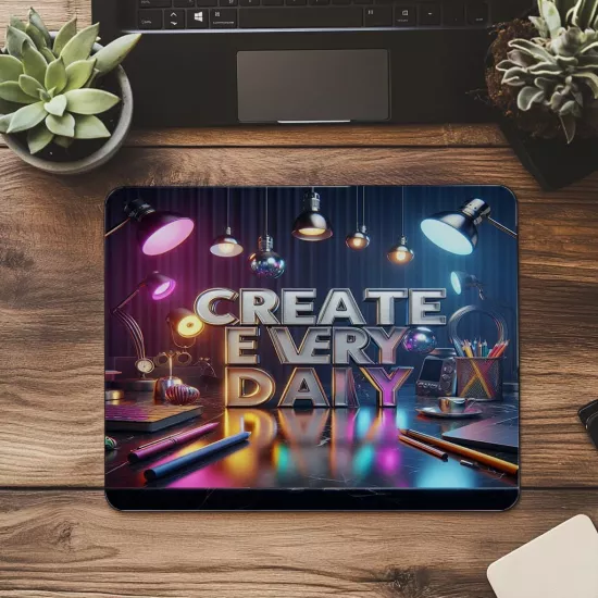 Canlı Renkli Günlük Motivasyon Mousepad - 19x23 cm 2 mm Dikdörtgen İthal Baskılı Mouse Pad