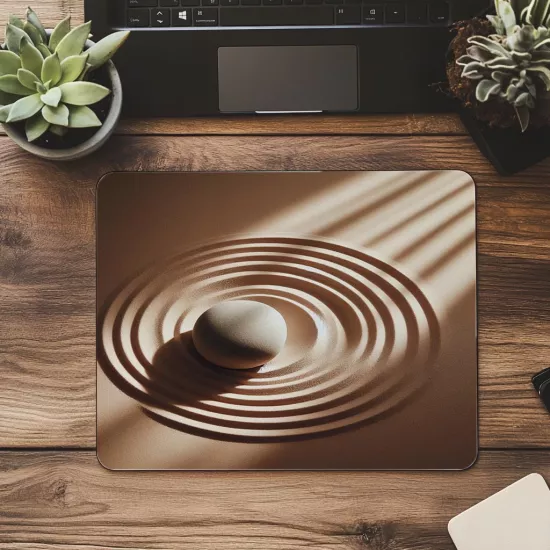 Işığa Göre Gölgelendirilmiş Zen Mousepad - 19x23 cm 2 mm Dikdörtgen İthal Baskılı Mouse Pad