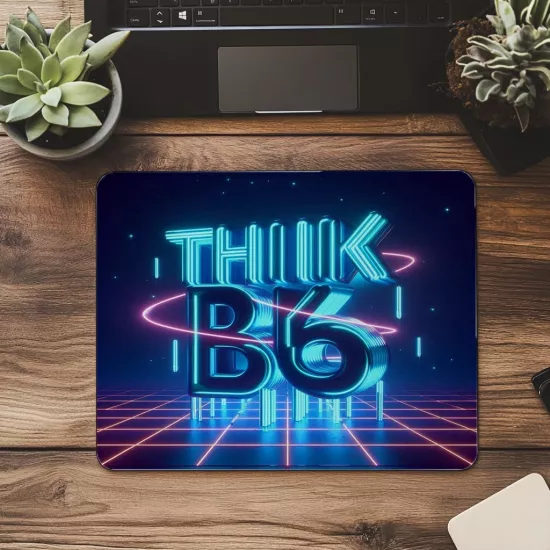 Büyük Düşün Temalı Parlak Neon Mousepad - 19x23 cm 2 mm Dikdörtgen İthal Baskılı Mouse Pad