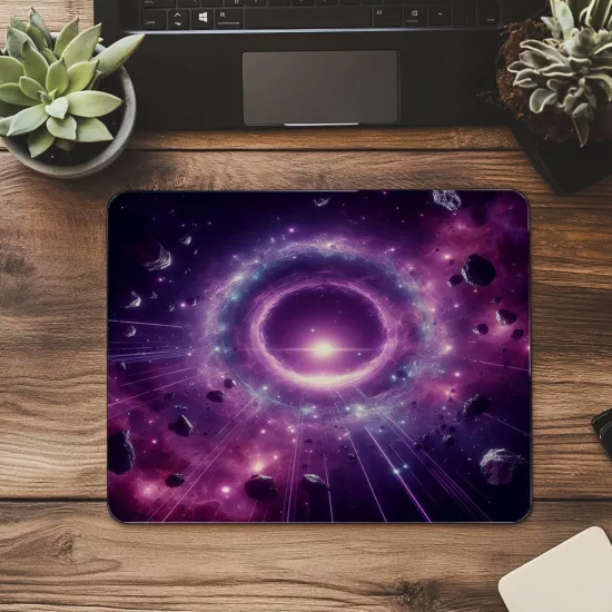 Boyut Kapısı Temalı Kozmik Mouse Pad - 19x23 cm 2 mm Dikdörtgen İthal Baskılı Mouse Pad