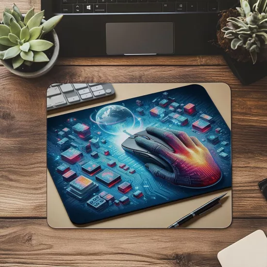 Retro Masaüstü Bilgisayar Mouse Pad Tasarımı - 19x23 cm 2 mm Dikdörtgen İthal Baskılı Mouse Pad