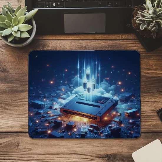 Pixel Sparks Temalı Oyun Mousepad - 19x23 cm 2 mm Dikdörtgen İthal Baskılı Mouse Pad
