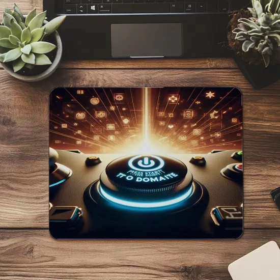 Kontrol Sende Temalı Parlak Mouse Pad - 19x23 cm 2 mm Dikdörtgen İthal Baskılı Mouse Pad