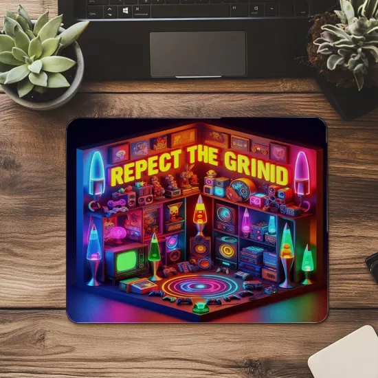 Retro Aydınlatmalı Enerji Mousepad - 19x23 cm 2 mm Dikdörtgen İthal Baskılı Mouse Pad