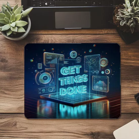 Parlak 3D Holografik Yazılı Mouse Pad – Motivasyonlu - 19x23 cm 2 mm Dikdörtgen İthal Baskılı Mouse Pad