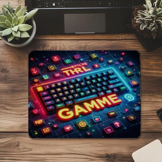 Klavye Temalı Oyuna Hakim Mouse Pad - 19x23 cm 2 mm Dikdörtgen İthal Baskılı Mouse Pad