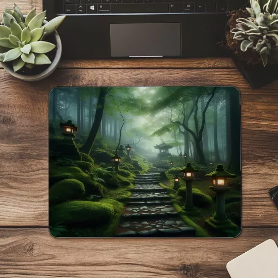 Zen Doğal Yürüyüş Yolu Mouse Pad - 19x23 cm 2 mm Dikdörtgen İthal Baskılı Mouse Pad