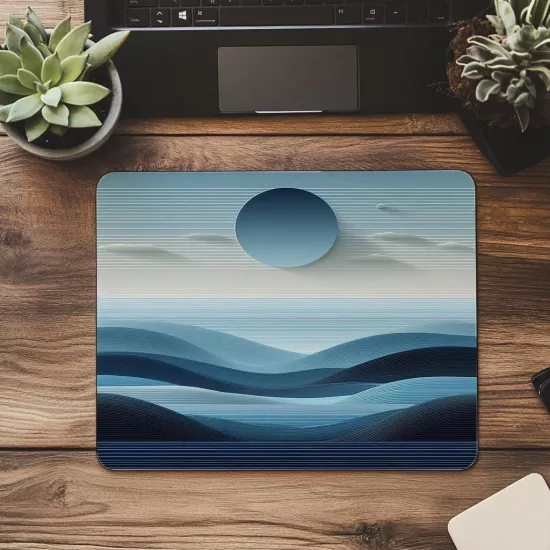 Minimal Katmanlı Zen Kompozisyon Mouse Pad - 19x23 cm 2 mm Dikdörtgen İthal Baskılı Mouse Pad