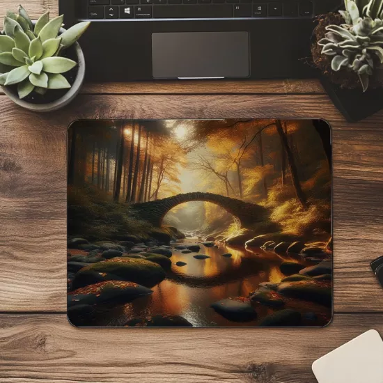 Zen Orman Geçiş Temalı Mouse Pad - 19x23 cm 2 mm Dikdörtgen İthal Baskılı Mouse Pad