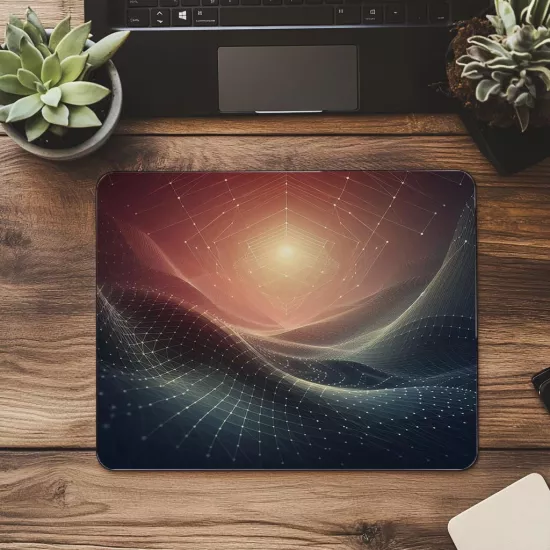 Yumuşak Geçişli Arka Planda Tel Desen Mouse Pad - 19x23 cm 2 mm Dikdörtgen İthal Baskılı Mouse Pad