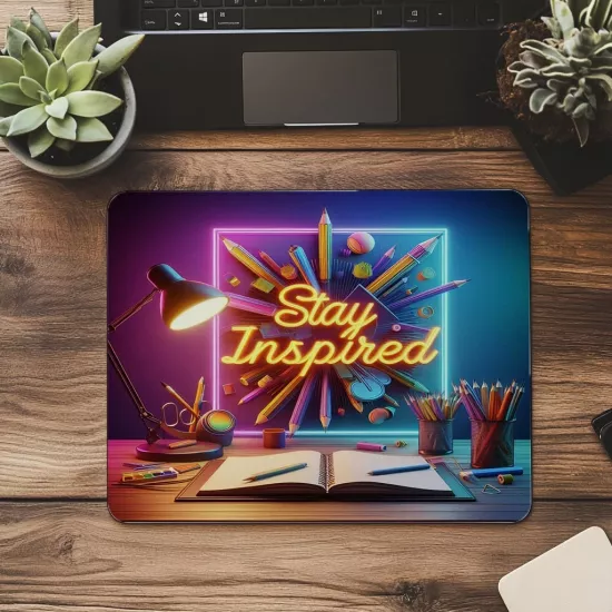Canlı Işıklarla Tasarlanmış 3D Motivasyon Mousepad - 19x23 cm 2 mm Dikdörtgen İthal Baskılı Mouse Pad