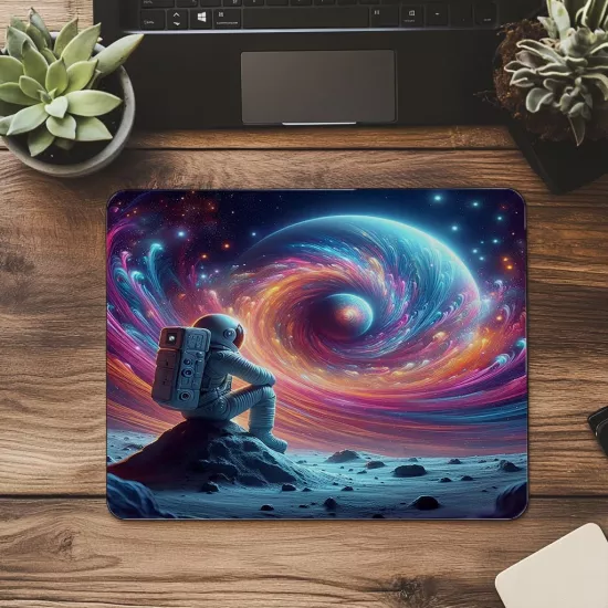 Hayalperest Uzay Manzarası Mousepad - 19x23 cm 2 mm Dikdörtgen İthal Baskılı Mouse Pad
