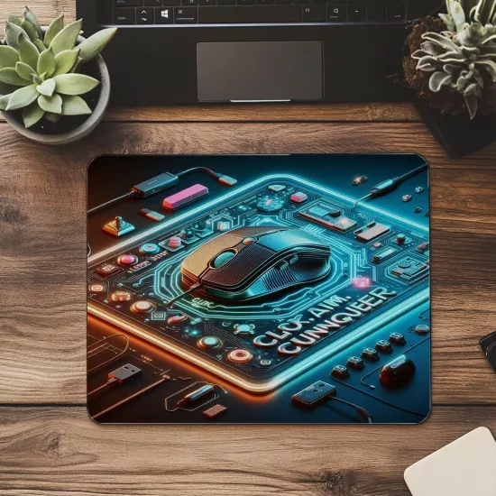 Yüksek Enerjili Mouse Pad – Click Aim! - 19x23 cm 2 mm Dikdörtgen İthal Baskılı Mouse Pad