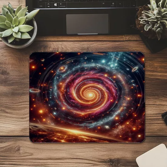 Yörüngede Dolaşan Uydular Mouse Pad - 19x23 cm 2 mm Dikdörtgen İthal Baskılı Mouse Pad