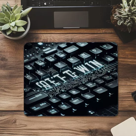 Sade Ama Etkili Kodcu Mouse Pad Tasarımı - 19x23 cm 2 mm Dikdörtgen İthal Baskılı Mouse Pad