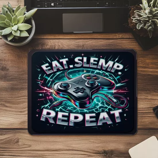 Esprili ve Işıklı Mouse Pad – Gamer Life - 19x23 cm 2 mm Dikdörtgen İthal Baskılı Mouse Pad