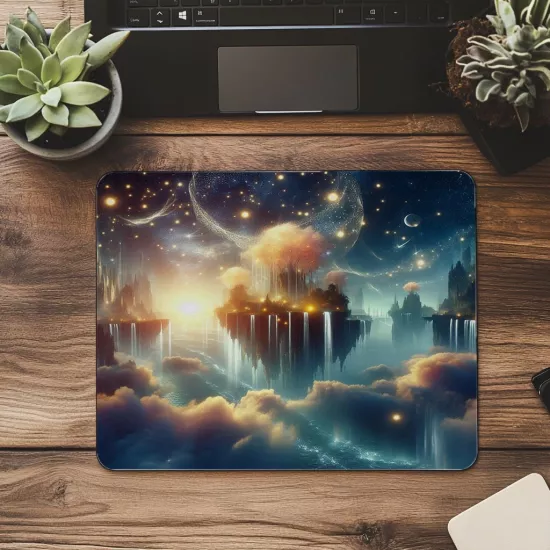 Stardust Rüzgarlı Fantezi Mouse Pad - 19x23 cm 2 mm Dikdörtgen İthal Baskılı Mouse Pad