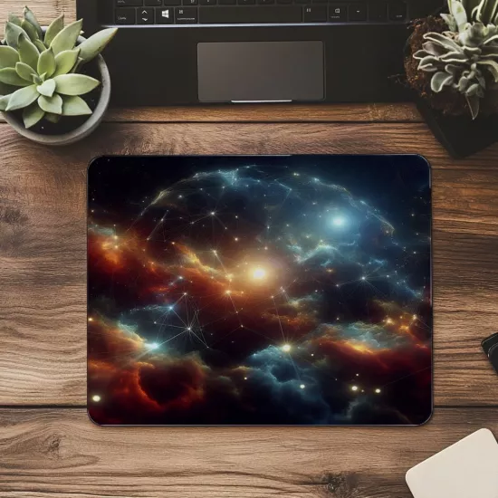 Yıldız Haritalı Konstelasyon Mousepad - 19x23 cm 2 mm Dikdörtgen İthal Baskılı Mouse Pad
