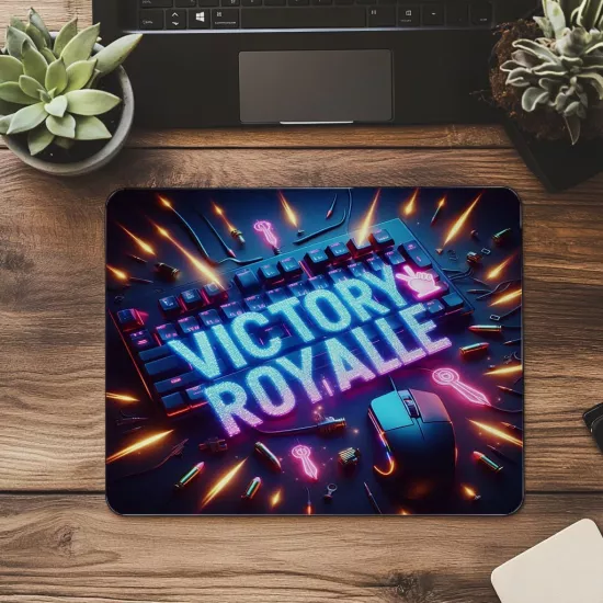 Renkli Victory Tasarımıyla Oyun Mousepad - 19x23 cm 2 mm Dikdörtgen İthal Baskılı Mouse Pad