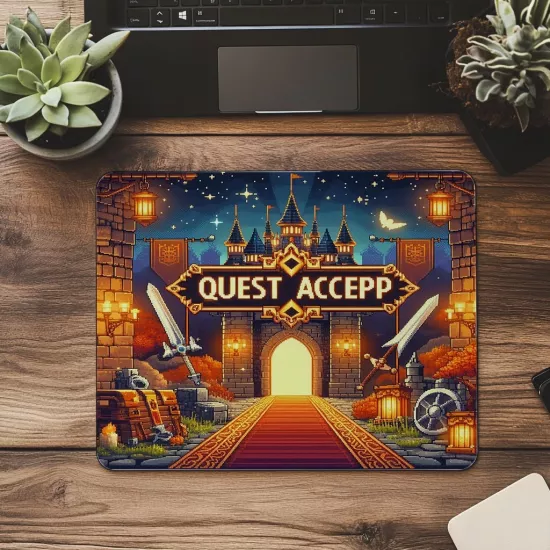 RPG Severlere Özel Görev Mouse Pad - 19x23 cm 2 mm Dikdörtgen İthal Baskılı Mouse Pad