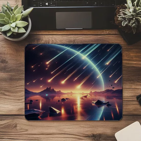 Sinema Efektli Uzay Manzaralı Mouse Pad - 19x23 cm 2 mm Dikdörtgen İthal Baskılı Mouse Pad