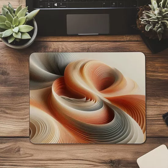 Yumuşak Elips Geçişli 3D Mouse Pad - 19x23 cm 2 mm Dikdörtgen İthal Baskılı Mouse Pad