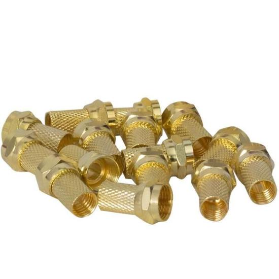 F Konnektör Altın RG6/U4 Geniş (100’Lü Paket)