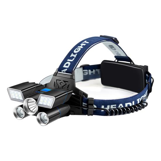 Powermaster MX-501 5 Power Ledli Su Geçirmez 18650 Pilli Şarj Edilebilir Kafa Feneri