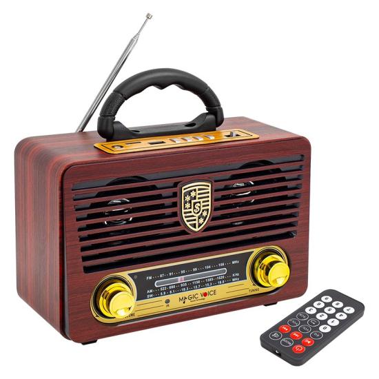 Magicvoice MV-115BT USB - SD - FM - Bluetooth Destekli Nostaljik Radyo