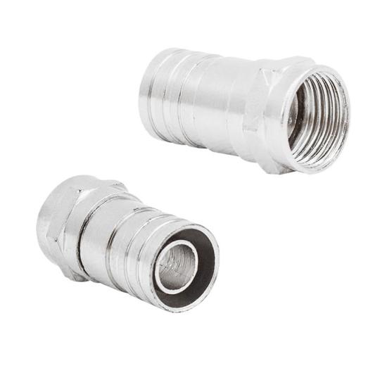F Konnektör Sıkmalı RG6 Kısa Tip
