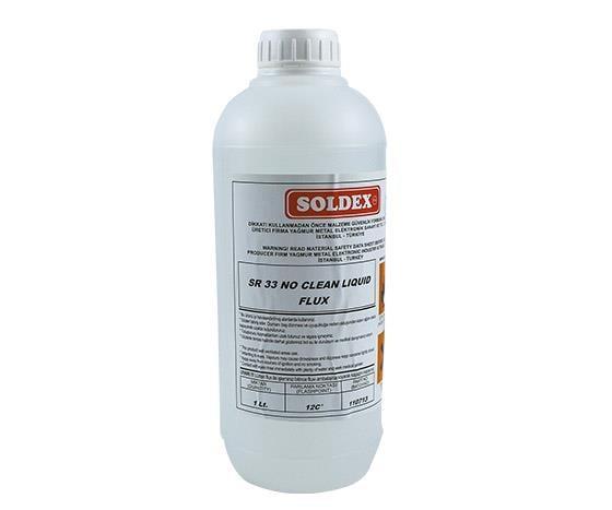 SOLDEX SR-33 * SR-3301 TEMİZLİK GEREKTİRMEYEN 1 LİTRE SIVI FLUX (SR 3301)