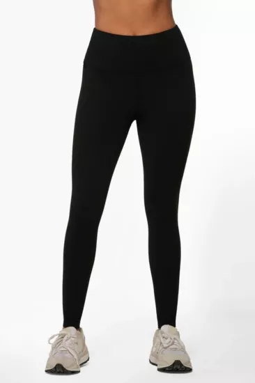 NAP Sıcak Tutan Şardonlu Esnek Fit Rahat Siyah Kadın Tayt