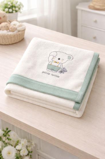 Eke My Baby Yeşil  %100 Organik Pamuklu Kundak Havlu 82x90 cm