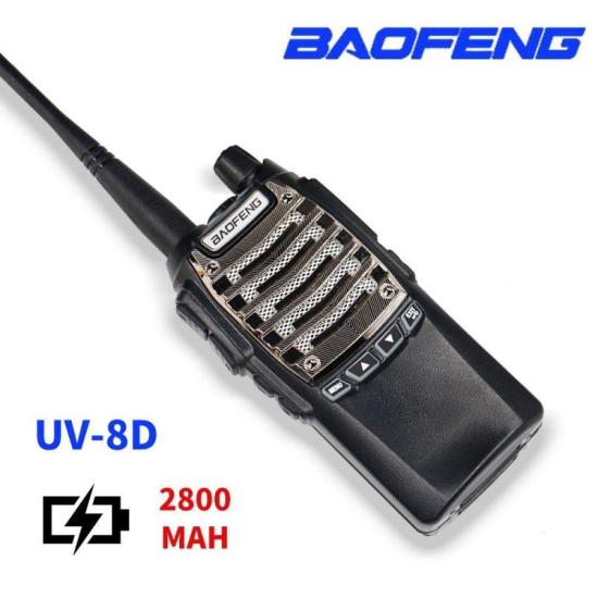 Baofeng Uv-8d Telsiz Yeni Versiyon Chip Güçlü Kasa 8w-2800 Mah Pil