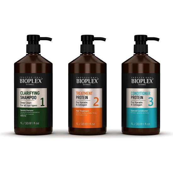 Bioplex Nano Moleküler Keratin Saç Bakım Seti / Keratin Hair Repair Kit (3 x 1000 Ml)