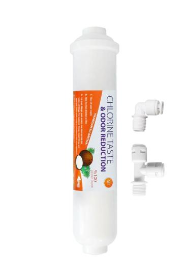 Açık Kasa Su Arıtma Filtre Post Karbon Tatlandırıcı Hindistan Cevizi Coconut Filtre Dirsek ve T Aparatı Esli