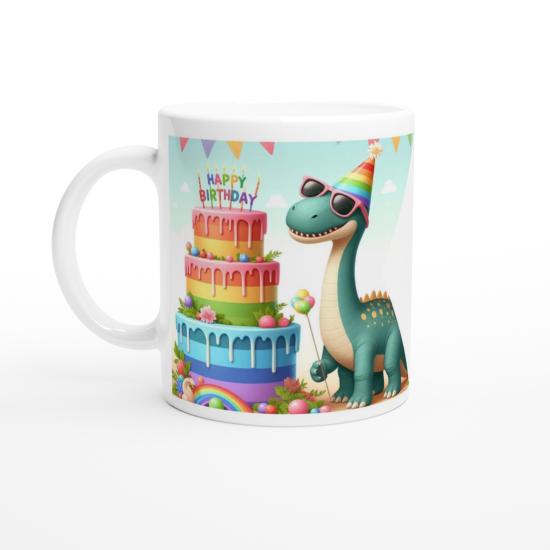 Parti Dinozoru Doğum Günü Temalı Çocuklara Özel Baskılı Kupa Bardak