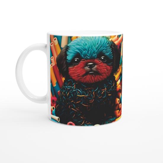 Neon Renkli Sevimli Köpek Kupa Bardak
