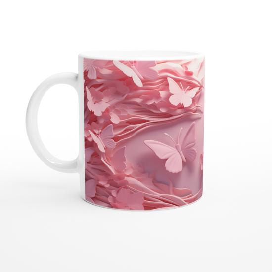 Pembe Rüyalar Kelebek Temalı Baskılı Kupa Bardak