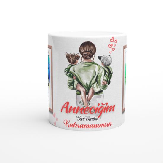 Anneciğim Sen Benim Kahramanımsın Baskılı Kupa Bardak