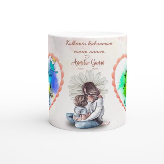 Kalbimin Kahramanı Canım Annem Baskılı Kupa Bardak