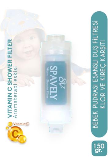 Spavely Bebek Pudrası Duş Başlığı Filtresi Arıtması Güney Kore Menşei Klor Kireç Karşıtı Hoş Kokulu 150 gr