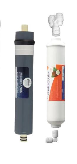 Açık Kasa Su Arıtma Filtresi  2 li Set 10’’ inch Post Karbon Tatlandırıcı Aualine Platinum 1812 Membran Filtre 80 GPD Esli