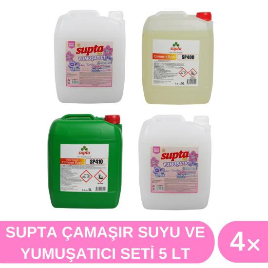 Supta Çamaşır Suyu ve Yumuşatıcı Seti 5 LT