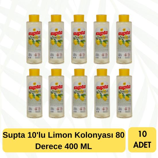 Supta 10’lu Limon Kolonyası 80 Derece 400 ML
