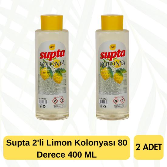 Supta 2’li Limon Kolonyası 80 Derece 400 ML