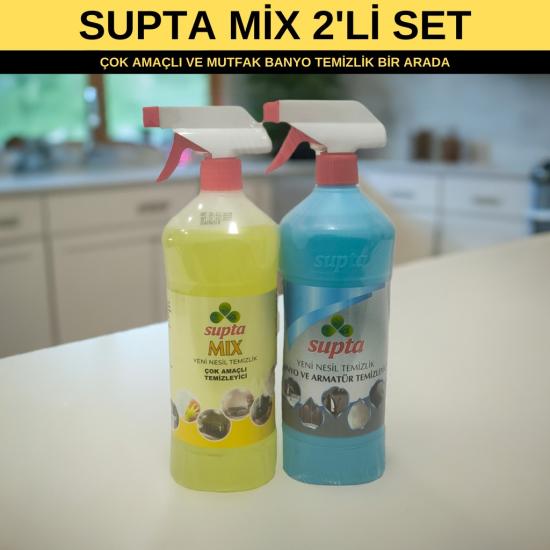 Supta Mix 2’li Set Çok Amaçlı ve Mutfak Banyo Temizlik Bir Arada