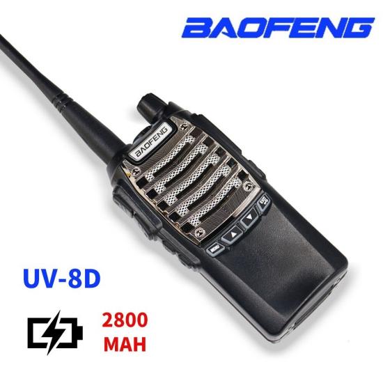 2 Li Set Baofeng UV-8D PMR Telsiz Yeni versiyon chip. Güçlü kasa. 8w-2800 mah pil Kulaklık Hediyeli