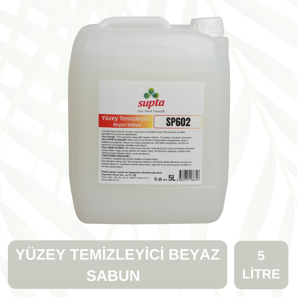Supta%20Sıvı%20Yüzey%20Temizleyici%20Beyaz%20Sabun%20Kokulu%205%20LT